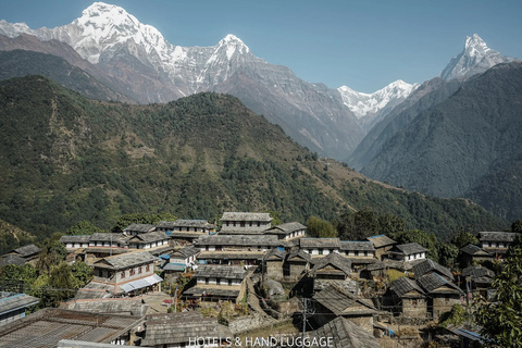 Pokhara: 4-dagars vandring i bergen Ghorepani, Poonhill och GhandrukPrivat resa med måltider inkluderade