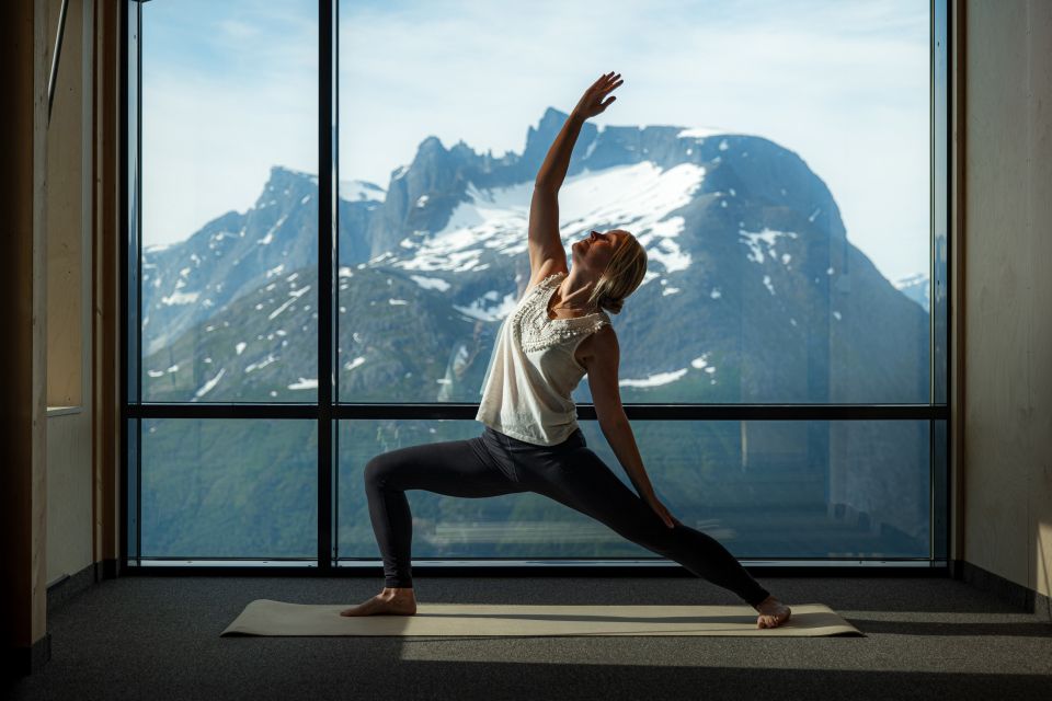 From Åndalsnes: Yoga on Nesaksla Mountain and Gondola Ticket