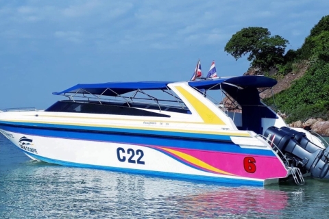 Pattaya : Croisière privée en hors-bord vers les îles coralliennesBateau rapide privé pour Coral Island et Koh Sak (2 plages)