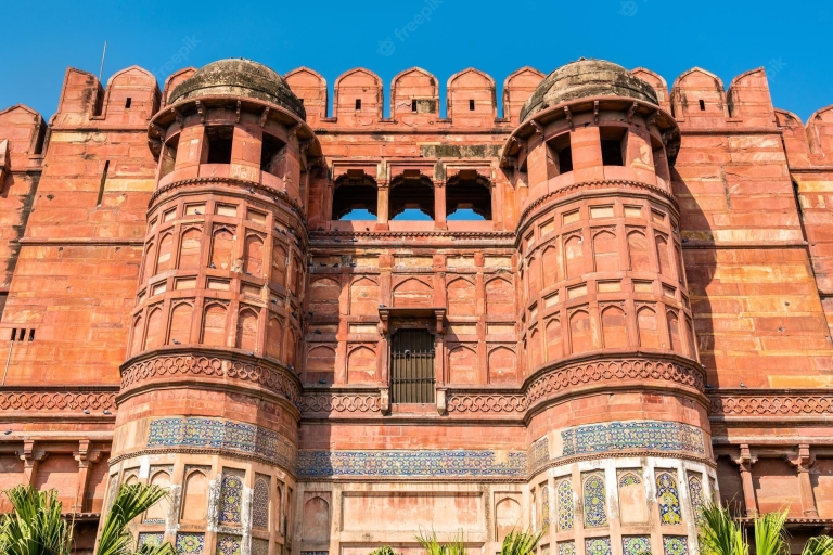 Au départ d'Agra : Visite privée du Taj Mahal et du fort d'Agra sans file d'attenteCircuit tout compris