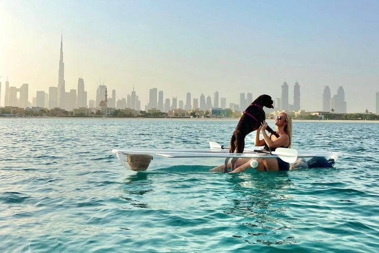 Dubaj: czyste wrażenia z kajakarstwa z widokiem na Burdż ChalifaDubaj: czysty spływ kajakowy z widokiem na Burdż Chalifa