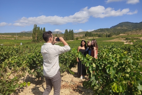 Van Pamplona of Logroño: dagtrip naar Rioja-wijngaarden met proeverijVan Logroño: groepsreis in het Spaans