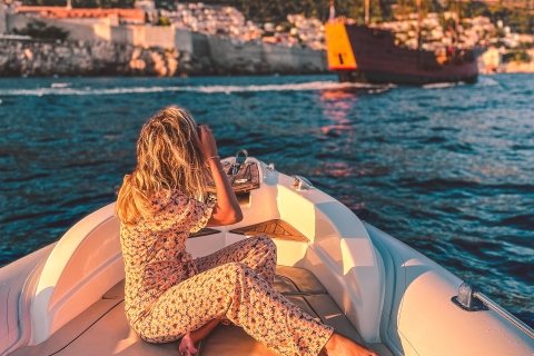 Dubrovnik: Private Boat Cruise at Sunset with Wine and Beer