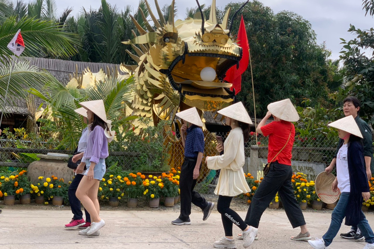 From Hoi An: Market Tour, Basket Boat Ride and Cooking Class