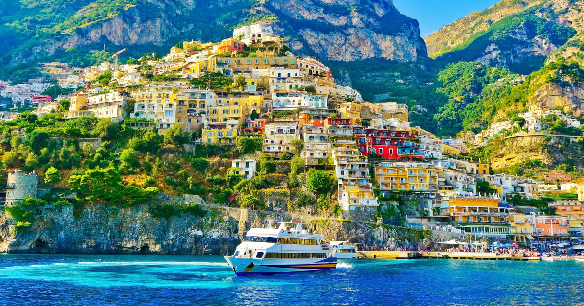 Rome Amalfi Coast and Positano Day Trip with Coastal Cruise