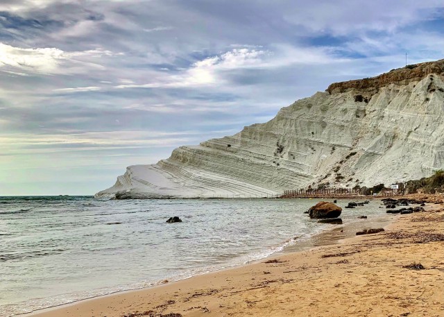 Visit From San Leone Half-day Dinghy Tour to Scala Dei Turchi in Agrigento, Sicily, Italy