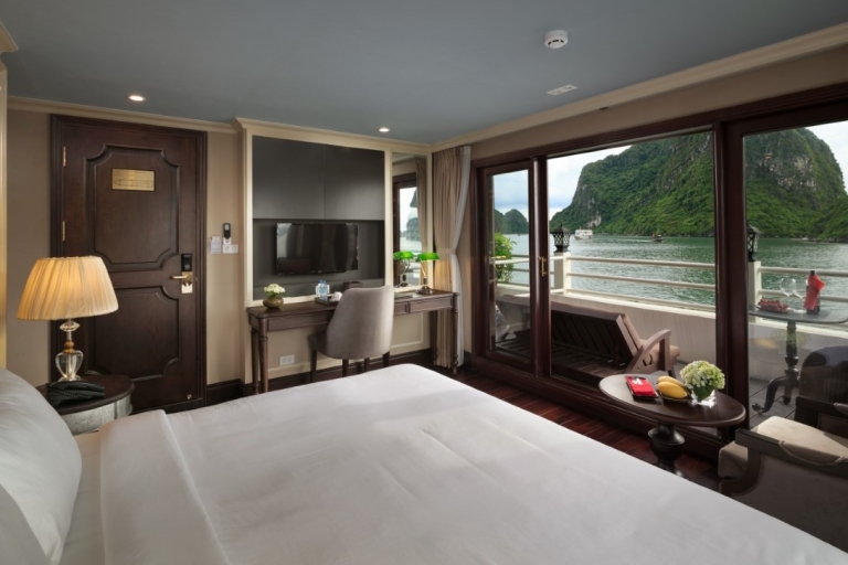 3 jours de croisière 5 étoiles dans la baie d'Halong et cabine privée avec balcon