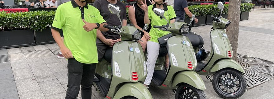 Saigon : Visite nocturne de la bière artisanale et de la cuisine de rue en Vespa