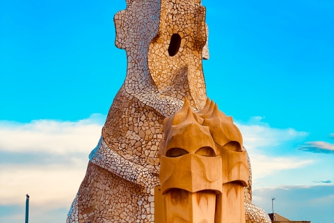 Barcelone : visite de la Sagrada Família et des maisons de GaudíTournée coréenne