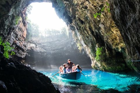Kefalonia: Myrtos Swim, Melissani Cave Tour