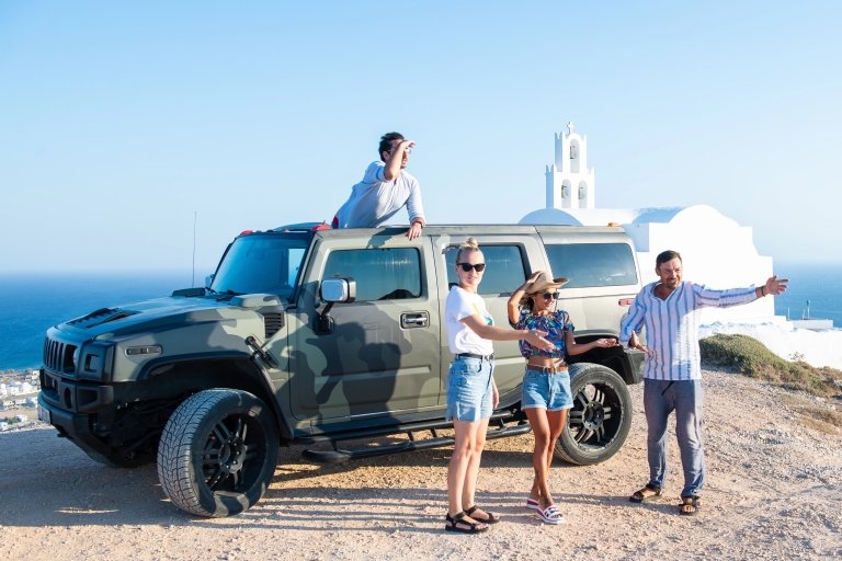 Perissa: Private Jeep Safari of Santorini with Wine Tasting Sunset Wine Tour
