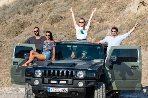 Perissa: privéjeepsafari van Santorini met wijnproeverijWijntour bij zonsondergang