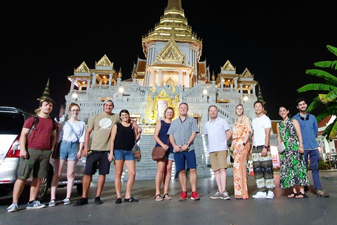 Bangkok - en rundtur Matupplevelse på gatan - kvällstur