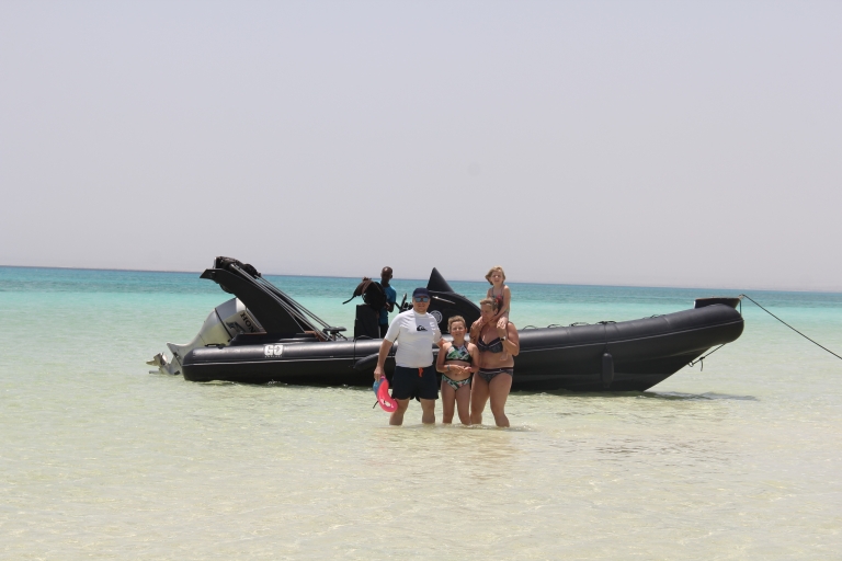 Hurghada 2 w 1 Rejs łodzią motorową Dolphin & Paradise Islands