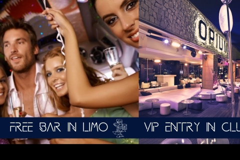 Barcelona: Limousinenfahrt mit Getränken und Eintritt in einen NachtclubVip Nachtleben Limo Event