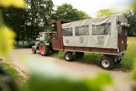 Visite des vignobles en wagon couvert en allemand