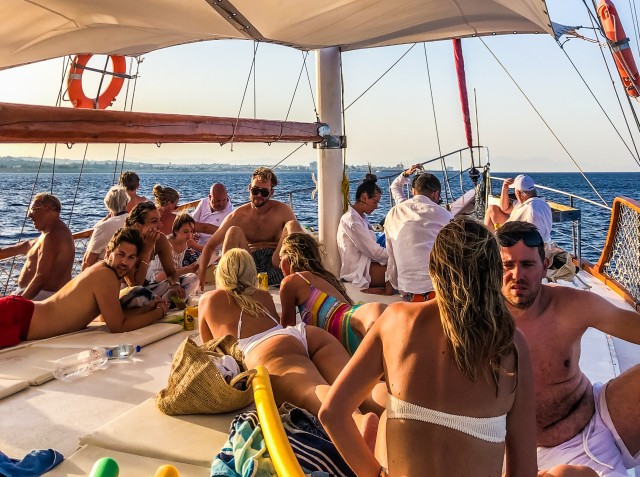 Visit Rhodes Town Sunset Boat Cruise with Drinks & Snacks in Rhodes