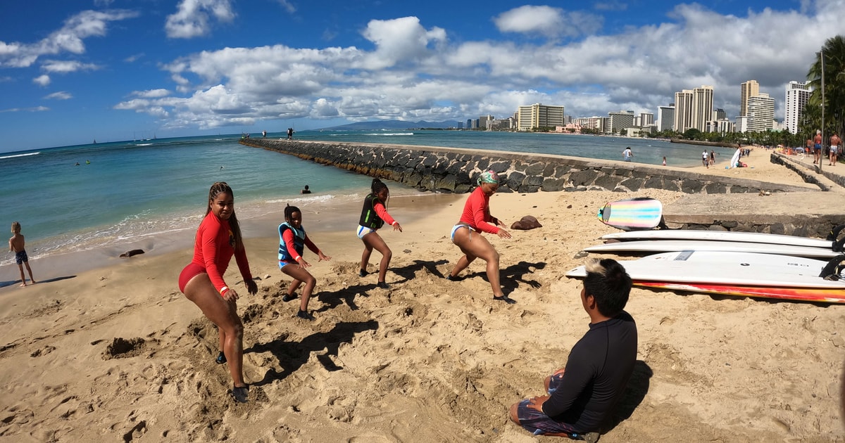 Family Surfing Lesson: 1 parent, 1 child under 13, & others | GetYourGuide