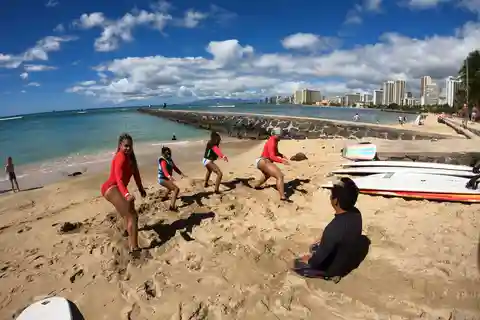 Family Surfing Lesson: 1 parent, 1 child under 13, & others