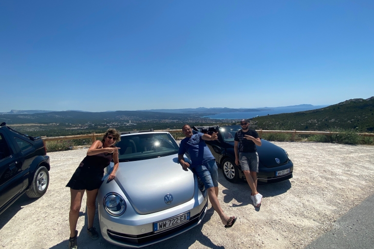 Marsylia: Cassis La Ciotat Tour Beetle VW automatyczna wypożyczalniaconduisez une VW du port croisière Marseille Cassis laciotat