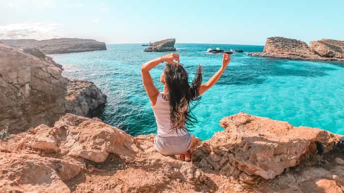 Von Sliema: Bootsfahrt zur Insel Comino, zur Kristall-Lagune und zur Blauen Lagune