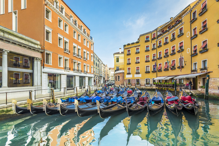 Venise : Visite de la Grande Venise en bateau et en gondoleVisite privée de 4 heures de Venise en bateau et en gondole avec arrêts