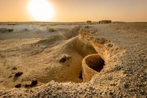 Visite de la côte ouest, Zekreet, sculpture du désert de Richard SerraDe Doha: Zekreet Richard Serra et formation rocheuse aux champignons