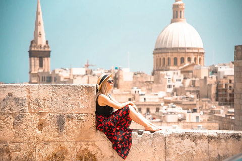 Valletta: Passeio a pé guiado com visita opcional à catedralTour com guia que fala inglês (incluindo visita à catedral)