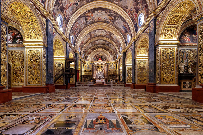 Valletta: Passeio a pé guiado com visita opcional à catedralTour com guia que fala inglês (incluindo visita à catedral)