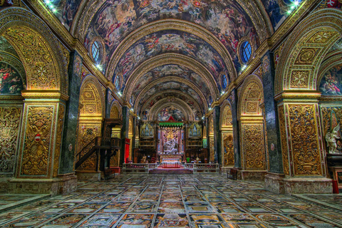 Valletta: Passeio a pé guiado com visita opcional à catedralTour com guia que fala inglês (incluindo visita à catedral)