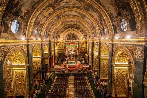 Valletta: Passeio a pé guiado com visita opcional à catedralTour com guia que fala inglês (incluindo visita à catedral)