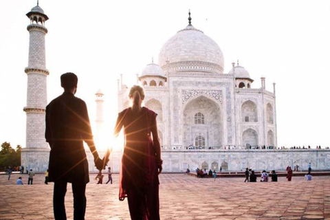 Visite du Tajmahal au coucher du soleil