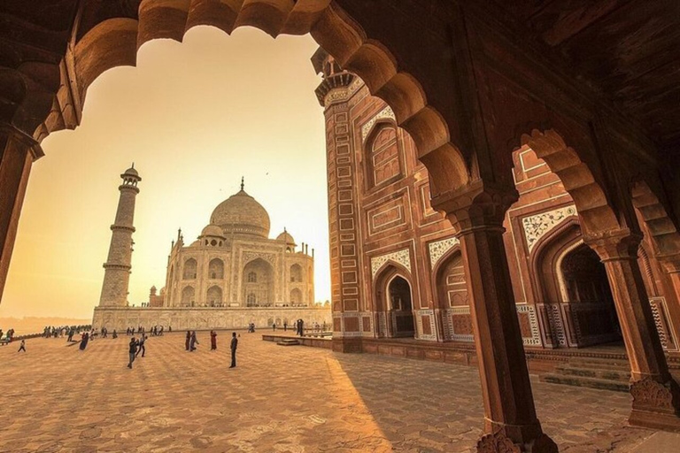 Visite du Tajmahal au coucher du soleil