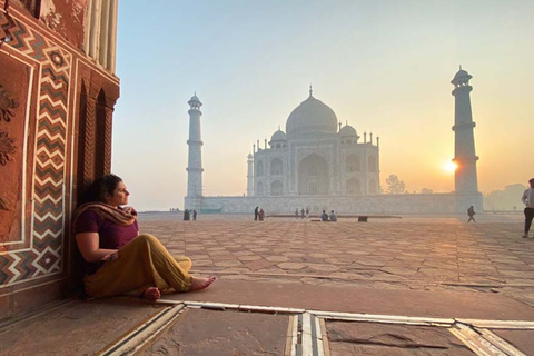 Visite du Tajmahal au coucher du soleil