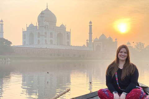 Visite du Tajmahal au coucher du soleil