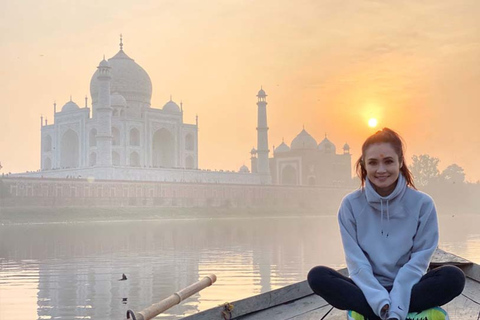 Visite du Tajmahal au coucher du soleil