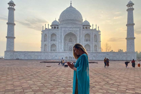 Visite du Tajmahal au coucher du soleil