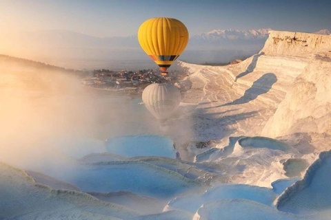 Pamukkale: Sunrise Hot Air Balloon Flight w/Certificate Private Pamukkale Hot Air Balloon Ride