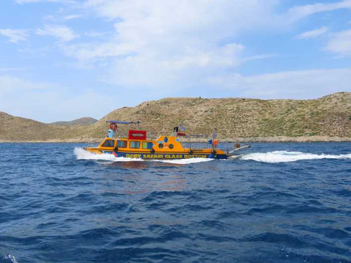 Ciudad de Kos: Crucero en barco con fondo de cristal y paradas para nadar