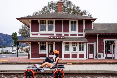 Ventura: Rail Bike Guided Tour with Farm Stand Stop