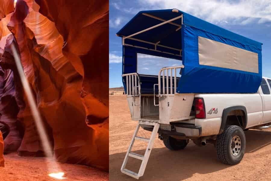 Seite: Upper Antelope Canyon mit Shuttle und Tour Guide. Foto: GetYourGuide