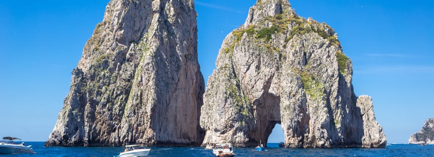 De Pompéi/Castellammare/Vico Equense : Croisière d'une journée à Capri