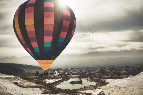 City of Side: Pamukkale Day Trip w/Optional Balloon Flight Pamukkale Hot Air Balloon Ride with Private Transfer