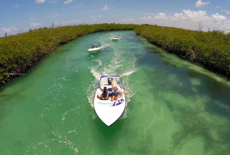 cancun jungle tour speed boat and snorkeling