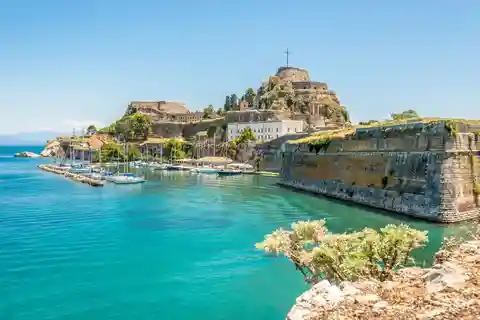 From Corfu Port: Shore Trip with Boat Cave Tour or Beach