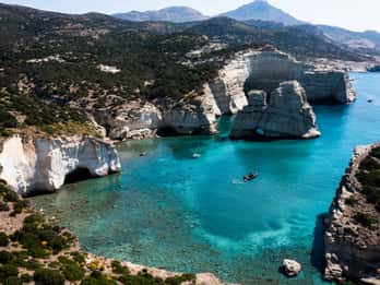 From Pollonia: Private Boat Tour to Kleftiko and Sykia Cave