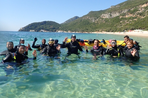 Sesimbra: duiken voor beginners in het prof. Luiz S. Marine Park
