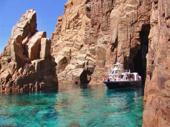 Cargèse: Calanques of Piana on a family boat