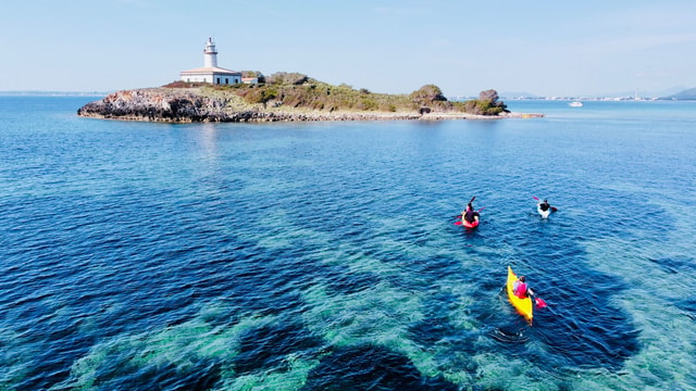 Kayaking Guided Route to Aucanada and Jack Sparrow Cave
