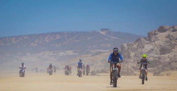 Electric Eco-Bike Beach Adventure with Mexican Lunch